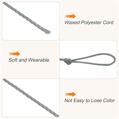 Waxed Cord 0.45mm Waxed Thread 87 Yard Wax String Leather Cord for Bracelet Making