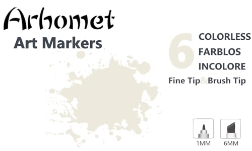 6pcs Colorless Alcohol Markers Set (6 Count)