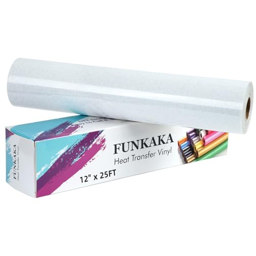 Glitter White Heat Transfer Vinyl Rolls