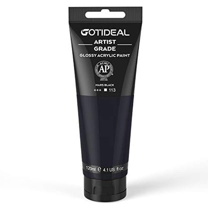 Black Acrylic Paint Tubes (4.1 Fl Oz)