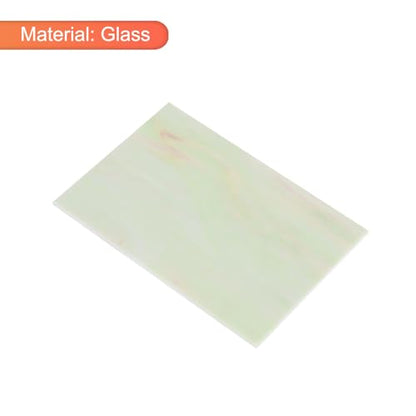 2 Pcs Stained Glass Sheet Mosaic Tile 7.9 Inch x 5.9 Inch Rose Red Stained Glass Sheets for Crafts DIY Art Project
