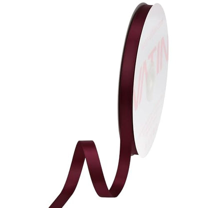Wine Satin Ribbon 3 (150 Feet)