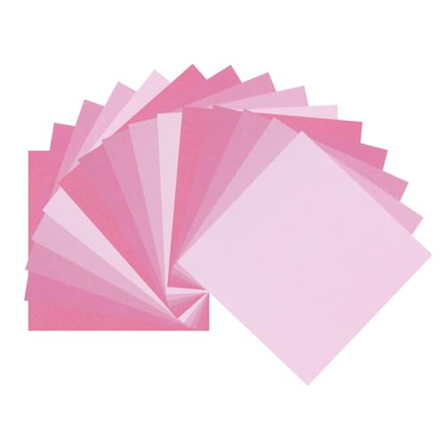7.9x7.9" Origami Paper Large 7 Colors Pink Square 50 Sheets (100 Count)