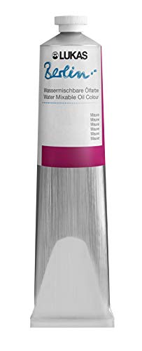 Berlin Pro Artists Water Mixable Oil Paint 200 ml Tube Mauve (6.7628 Fl Oz)
