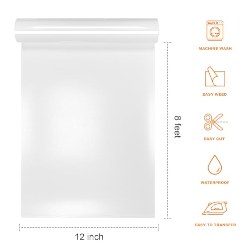 White Heat Transfer Vinyl HTV Rolls