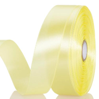 1 Inch Baby Maize Solid Satin Ribbon for Gift Wrapping