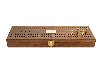 Alex Cramer Le Club' Luxury Domino Set with Handcrafted Walnut Case and Cribbage