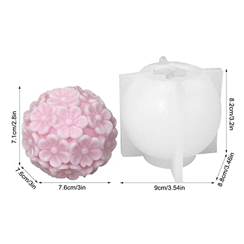 Chrysanthemum Ball Candle Soap Mold Daisy Flower Silicone Mold for Fondant