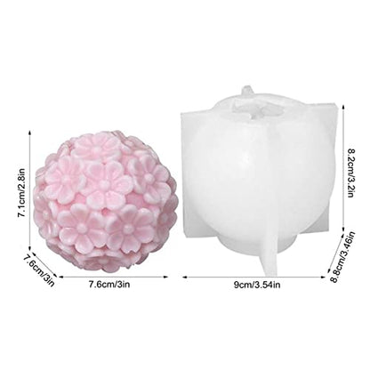 Chrysanthemum Ball Candle Soap Mold Daisy Flower Silicone Mold for Fondant