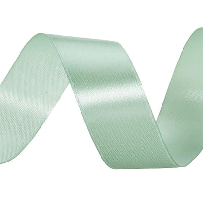 1 Inch Sage Green Solid Satin Ribbon for Gift Wrapping