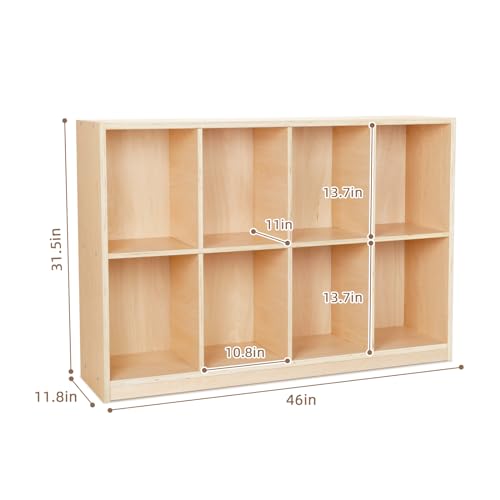 8 Compartment Wooden Storage Cabinet