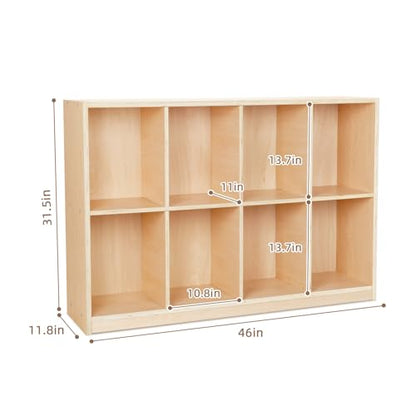 8 Compartment Wooden Storage Cabinet
