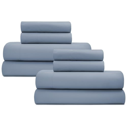 2 Pack 100% Organic Cotton King Size Sheets Set (2 Count)