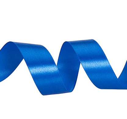 1 Inch Royal Blue Solid Satin Ribbon for Gift Wrapping