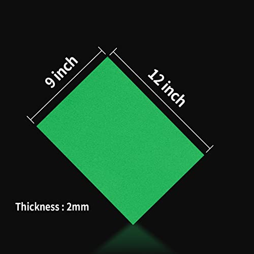 Green Foam Sheets Crafts 9x12 Inch 2mm Eva Color Craft Foam Paper for Crafts Project Preschoolers Classroom Scrapbooking DIY Cosplay (10 Count)