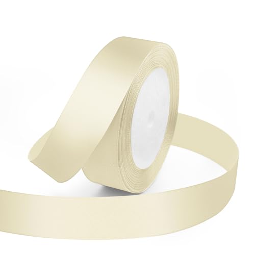 1" x 25 Yards Ivory Satin Ribbon Crafts Gift Wrapping
