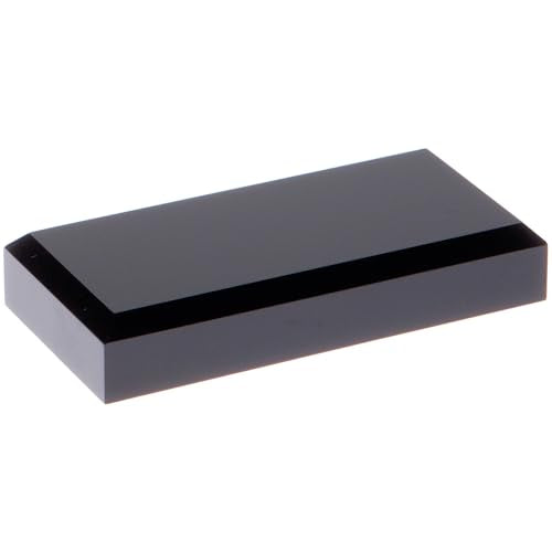 4" W x 2" D x 0.75" H Black Rectangular Display Base (2 Count)
