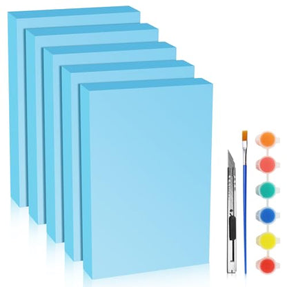Blue 5 Pack 12x7.5x1.5 inch Foam Sheets 1.5 Inch Thick