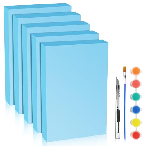 Blue 5 Pack 12x7.5x1.5 inch Foam Sheets 1.5 Inch Thick