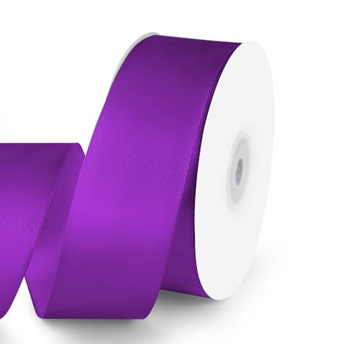 1-1/2" x 50 Yards Purple Satin Ribbon Crafts Gift Wrapping