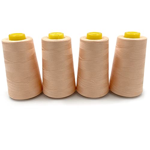 4 Cones of 3000 Yards Each Spool Thread for All Purpose (36000 Foot)