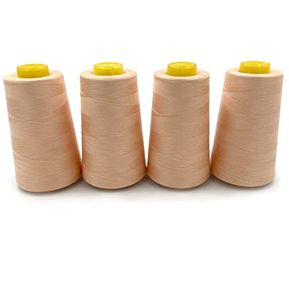 4 Cones of 3000 Yards Each Spool Thread for All Purpose (36000 Foot)