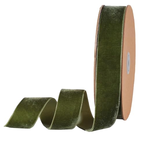 Moss Green Velvet Ribbon