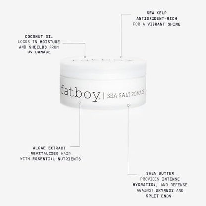 Fatboy Sea Salt Hair Pomade with Coconut Oil & Shea Butter (2.6 Ounce)
