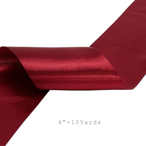 Red Satin Ribbon 4 Inch x 10 Yards Double Faced
