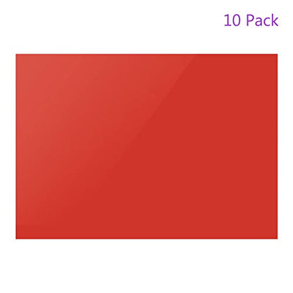10Pcs Correction Gel Light Filter Overlay Transparent Plastic PVC Sheets Red for Photo