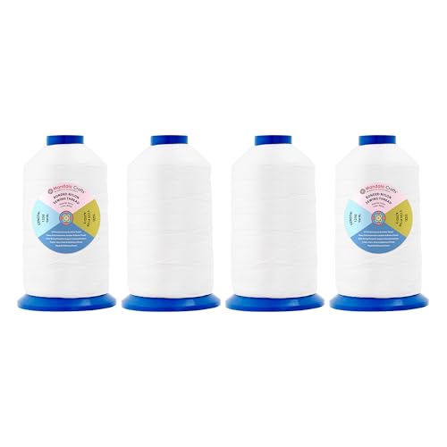 Size 138 420D T135 White Combo Bonded Nylon Thread (15000 Foot)