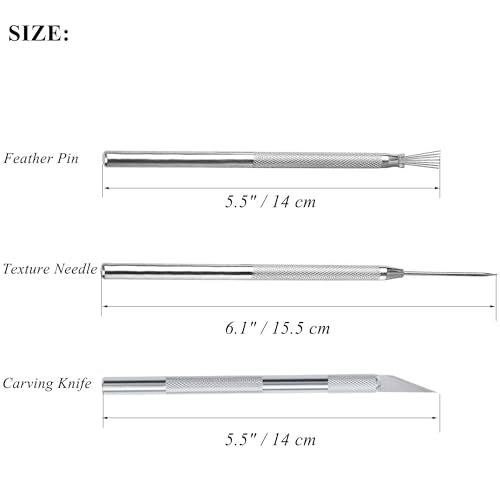 3 in 1 Clay Needle Tools Sculpting Ceramics Pottery Carving Tools for Model Clay Supplies