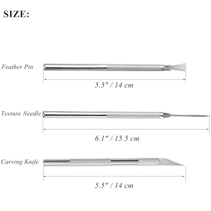 3 in 1 Clay Needle Tools Sculpting Ceramics Pottery Carving Tools for Model Clay Supplies