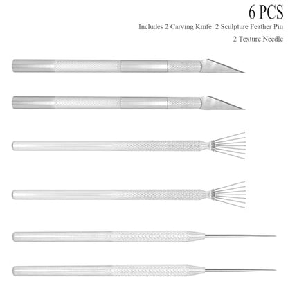 3 in 1 Clay Needle Tools Sculpting Ceramics Pottery Carving Tools for Model Clay Supplies