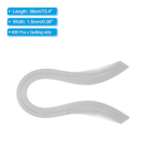 Quilling Strips Paper 600pcs 1.5mm 39cm Origami Paper Quilling Kits for Art DIY Hand Craft Christmas