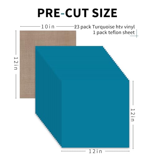 Teal Heat Transfer Vinyl (24 Count)