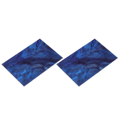 2 Pcs Stained Glass Sheet Mosaic Tile 7.9 Inch x 5.9 Inch Dark Blue Stained Glass Sheets for Crafts DIY Art Project