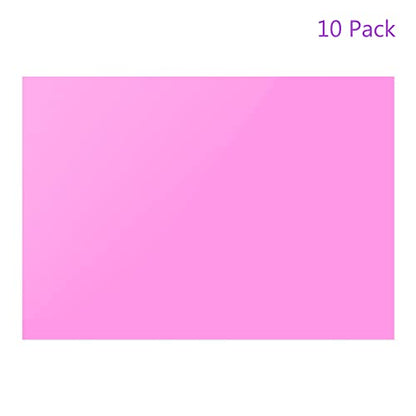 10Pcs Correction Gel Light Filter Overlay Transparent Plastic PVC Sheets Pink for Photo