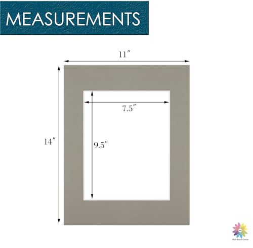 Mat Board Center 10 Pack 11x14 Photo Mats for 8x10 Picture (10 Count)