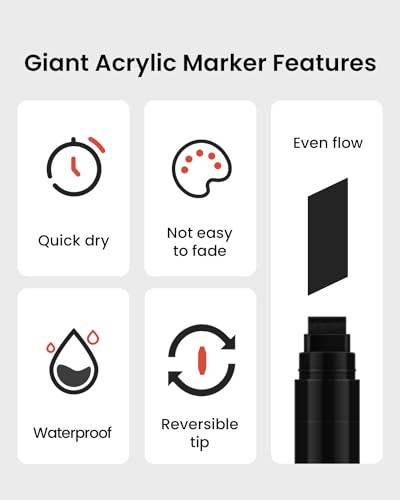 Black Poster Markers Jumbo (5 Count)