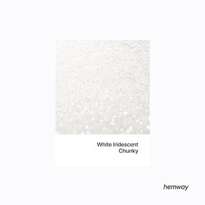 Resin Glitter White Iridescent 100g Chunky (3.5274 Ounce)