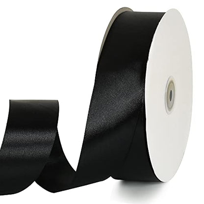 100 Yard Black Satin Ribbon 1