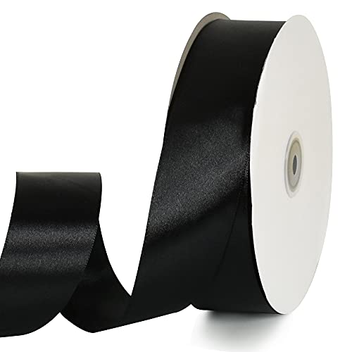 100 Yard Black Satin Ribbon 1