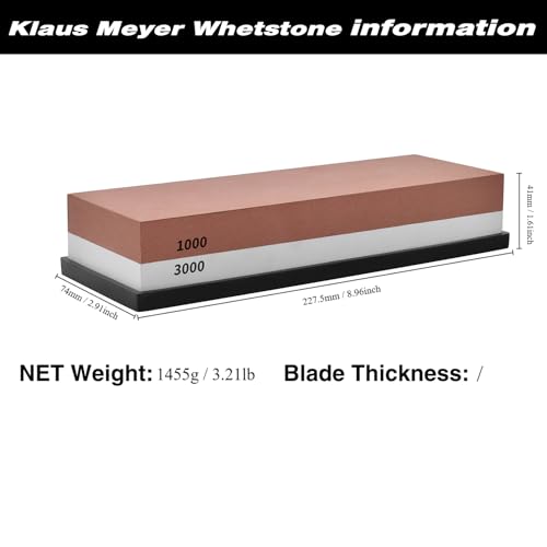 Premium Whetstone Knife Sharpening Stone 2 Side Grit 1000