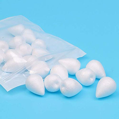 80 Pieces Fondant Flower Forming Holders Oval Foam Flower Modeling Support Sugar Fondant Flowers Making Accessories for DIY Sugarcraft Baking Art (80 Count)