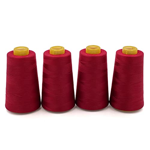 4 Cones of 3000 Yards Each Spool Thread for All Purpose (36000 Foot)