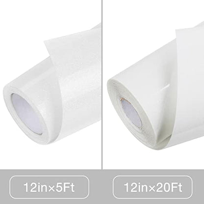 White Glitter HTV Heat Transfer Vinyl Roll 12 inch x 5 ft Iron on Vinyl for T Shirts Crafts