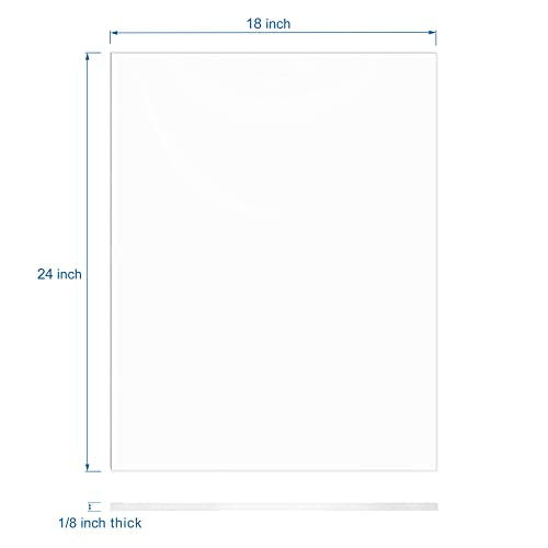 Clear Cast Acrylic Sheet 18" x 24" x 1 (2 Count)