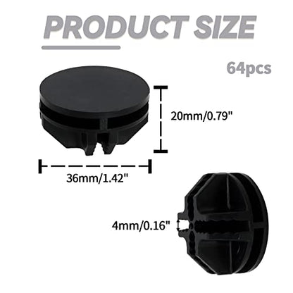 64 Pcs Black Plastic Connector for Wire Grid Cube (64 Count)