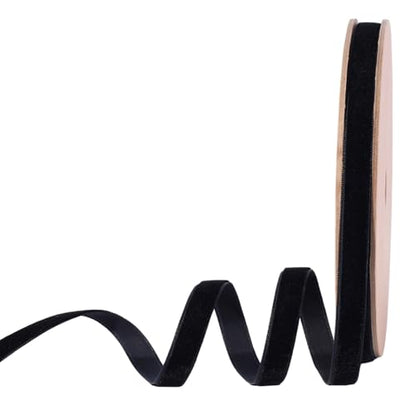 Black Thin Velvet Ribbon
